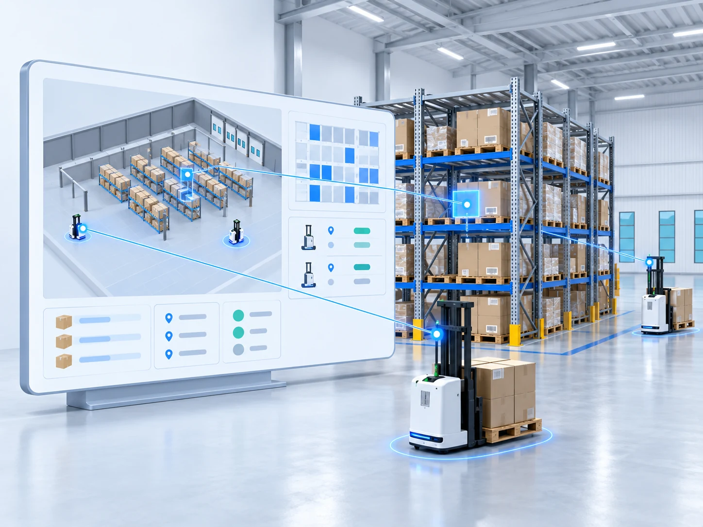 AGV Warehouse Digital Twin Platform